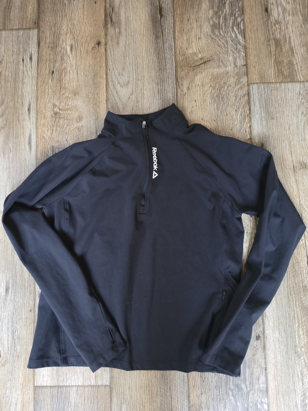 Reebok Womens Black Half-Zip Performance Pullover LARGE
